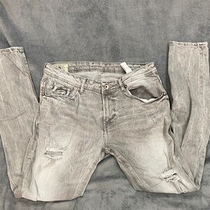Zara Men's Skinny Jeans in Washed Gray
